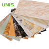 Folha de mármore uv à prova de fogo do mármore do Pvc do painel de parede para a decoração interior