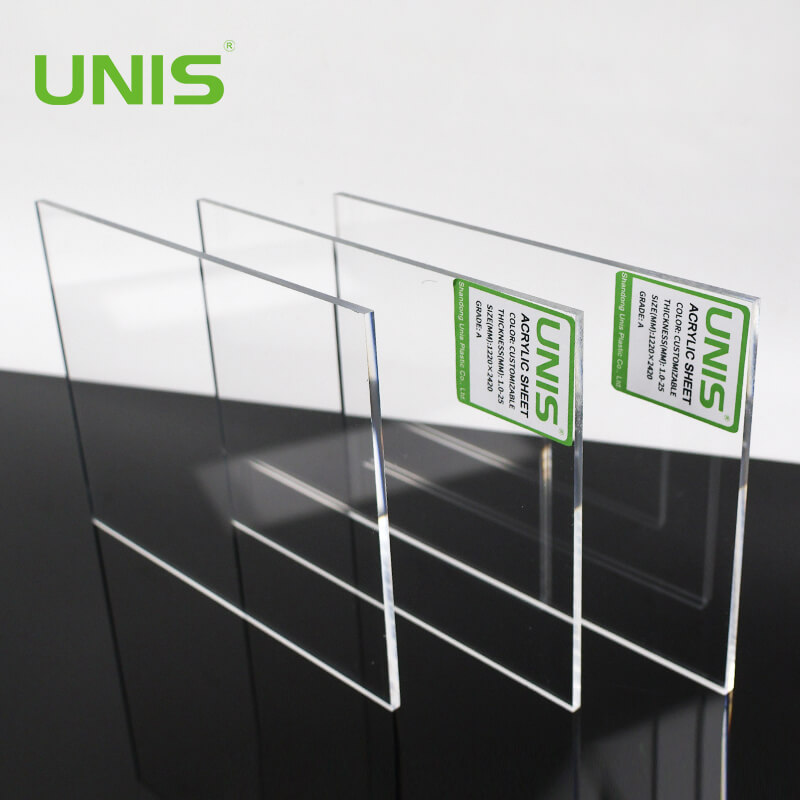 Folhas acrílicas transparentes de cor fundida UNIS 3mm 5mm