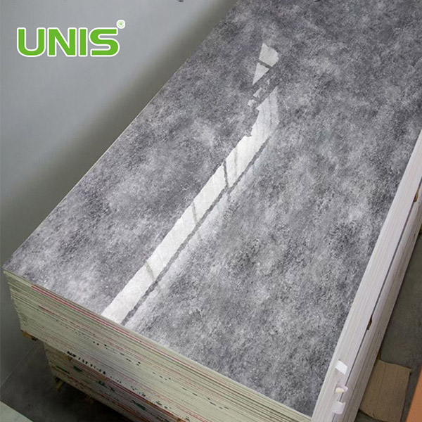 Folha de PVC UV com padrão de mármore e madeira