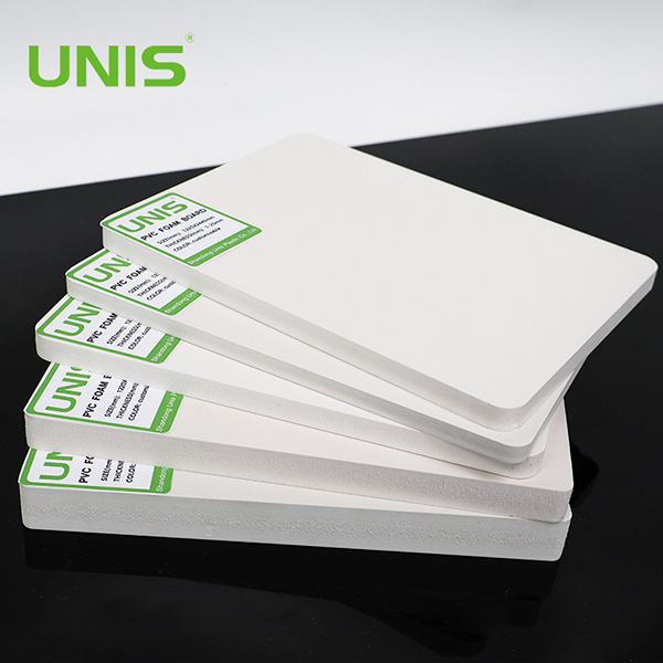Placa de espuma UNIS Wpc/pvc Folha de PVC de espuma expandida 6 mm Rígida adesiva preta