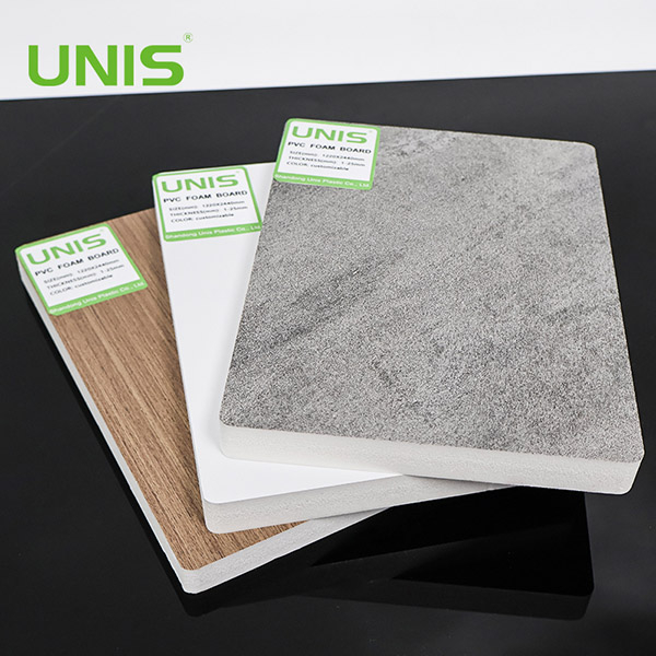 Placa de espuma de PVC UNIS Guangdong de alta densidade para móveis de cozinha